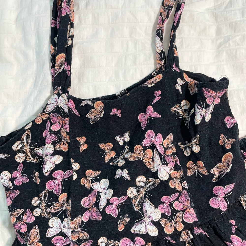 Art Class Black and Pink Butterfly Romper Girl's (XL) - Picture 2 of 4